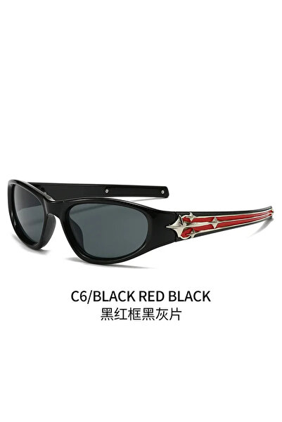 Choice3 black red Y2K Fashion Cat Eye Sunglasses Women Men Luxury Brand Desig...