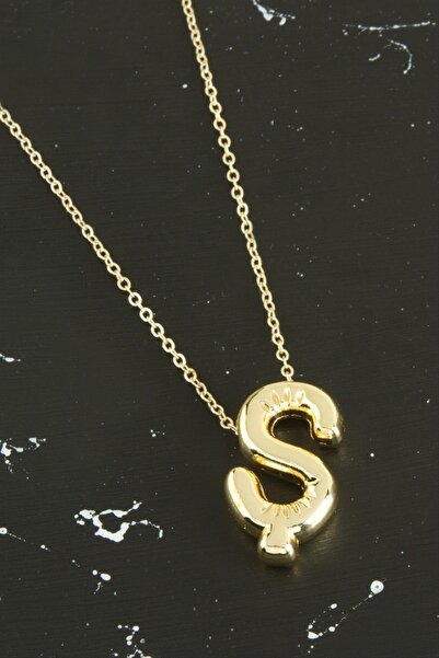ZERO LAND Nhr-Hlss Letter Ş Balloon Necklace (123310) - Yellow