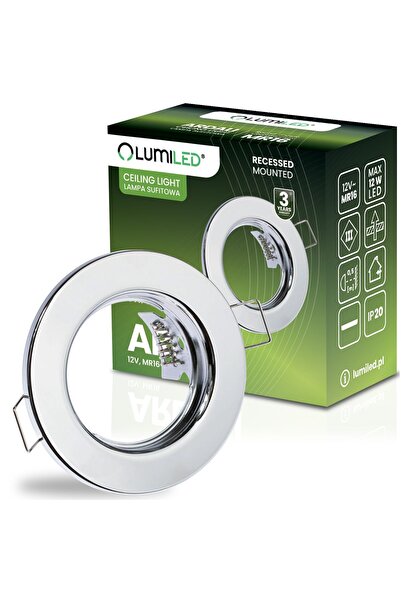 Lumiled Corp de iluminat halogen încastrat rotund cromat GU10 MR16 ARDALI