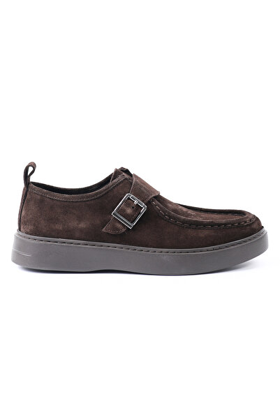 Tuna Genuine Suede Leather Brown Eva Sole Casual Men's Shoes - E4847