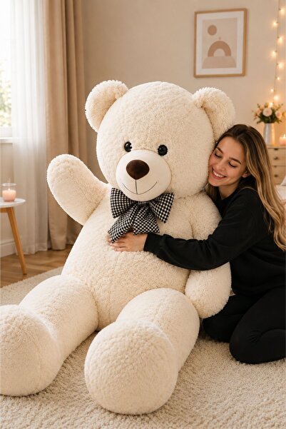 STORE24 دب فاخر من القطيفة بطول 180-190 سم مع ربطة عنق - دب هدية من إنتاج محل...