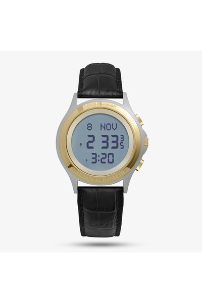Generic Brand Modern Dawn Watch Two-Tone Gold and Silver Black Leather Medium...