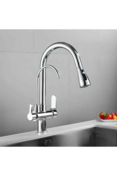 Generic Chrome Kitchen Mixer Tap with Softener Filter - Chinese