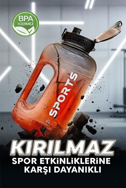 AHİR TİCARET 2200 ml Suluk-Kilitli Kapaklı Buzdolabı ve Sporcu Matarası