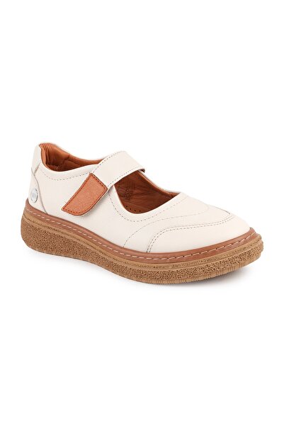 Mammamia Women's Casual Shoes Mary Jane Velcro Genuine Leather Chunky Mother ...