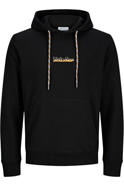 Jack & Jones JACK &JONES Kendrick Sweat Hood φούτερ - 12298421-Μαύρο