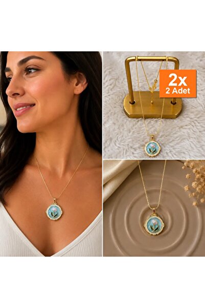 Bozhi Necklace Steel Blue Luminous Style