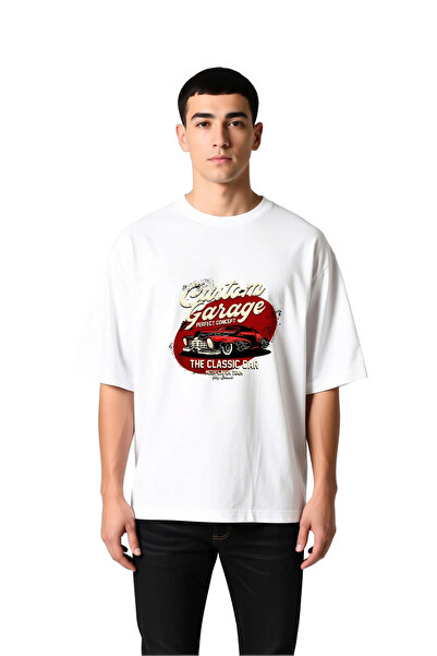 PayBuy Men's Oversize T-Shirt Custom Garage Printed Classic Car Modification ...
