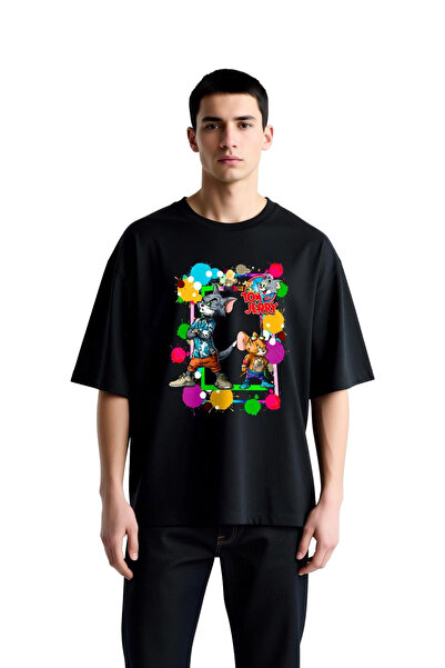 PayBuy Men's Oversize Cartoon Printed T-Shirt Colorful Pattern Digital Printi...