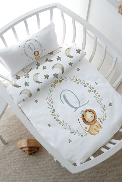 Tuğba Kuğu Mother's Side Crib Bedding Set (60X100) - Little Lion Series - Let...