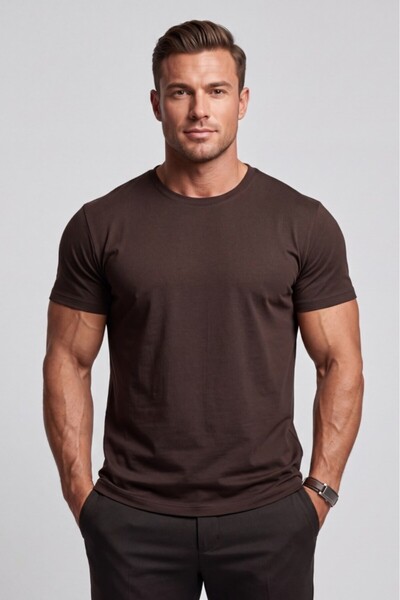 Betimoda Ανδρικό μπλουζάκι Slim Fit με λαιμόκοψη ποδηλάτου, κοντό μανίκι, βαμ...