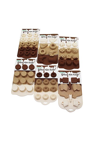 ibico İ22-003 Muffin Kek Kalıp 8-10-12-15-Lİ Mini Çiçek Donut Giysi Klasik Bu...