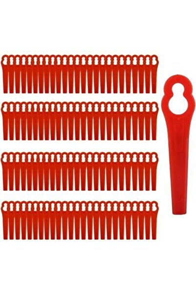 STARSTAR 100-pack red plastic trimming blades for cordless trimmers.
