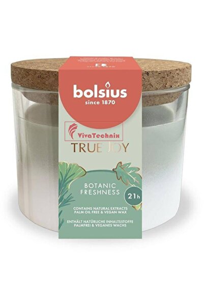 Bolsius Set 2 x Lumanare Parfumata cu Capac Pluta, Botanic Freshness, 66/83 m...