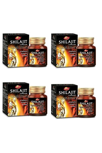 Dabur Shilajit 30 Caps Pack of 4 Herbal Vitality & Stamina Supplement