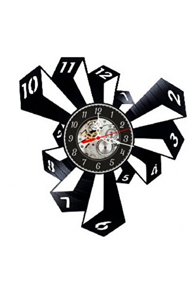 OEM Decorative wall clock made from vinyl record, Abstract 3D Explosion Numbe...