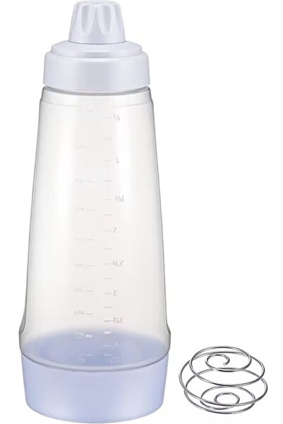 STARSTAR Pancake batter dispenser with mixing ball, suitable for waffles, white.