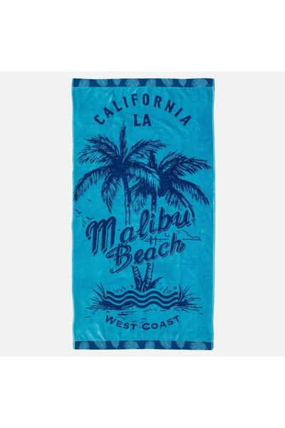 OEM Prosop de plajă din bumbac California Malibu 150x75cm Albastru