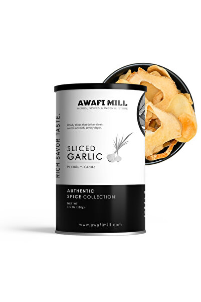 AWAFI MILL Dried Garlic Slices 100g | Lahsun | Allium sativum