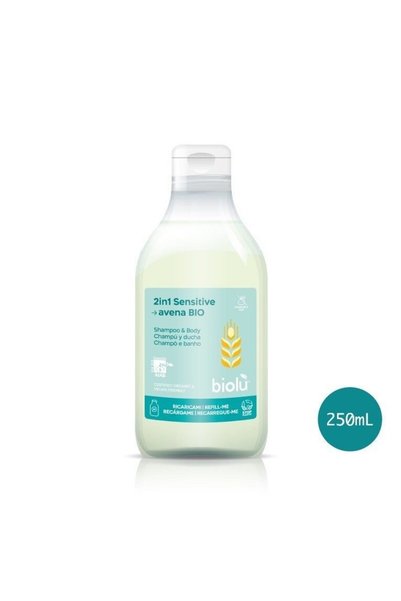 Biolu Gel de dus - sampon Sensitive, bio, 250ml -
