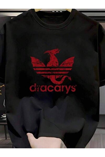 26LIK Men's Printed Crew Neck T-Shirt, Dracarys Graphic T-Shirt For Daily Gif...