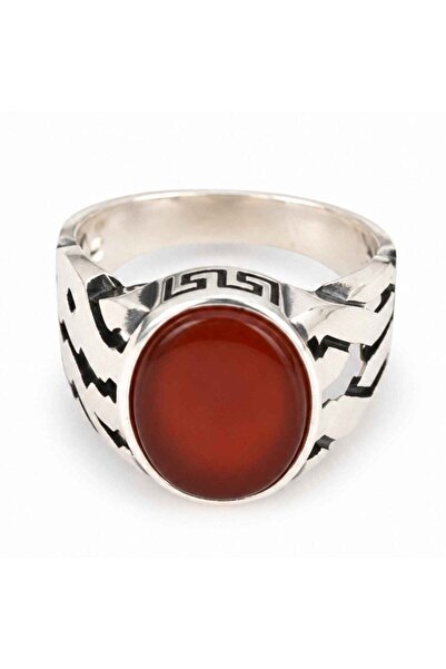 craftmystic Ανδρικό Δαχτυλίδι Ασημένιο 925 με Καρνεόλη Oval – Ενέργεια και Αν...