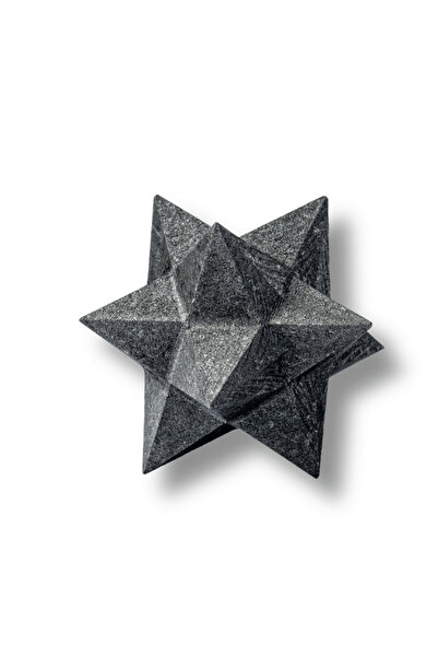 craftmystic Меркаба от натурален шунгит 5.5 см – Свещена звезда за защита, пр...