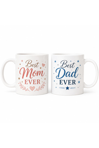Generic Brand Set 2 cani personalizate, Cadou pentru parinti, Best Mom Ever s...