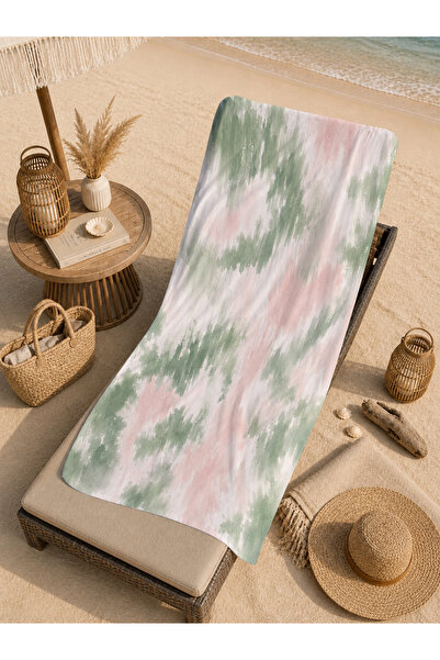 Evmila Pastel Peach Mint Thin Vertical Striped Patterned 70X150 Beach Towel -...