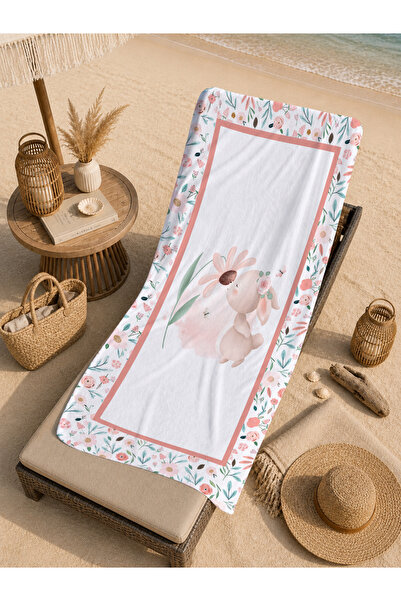 Evmila Pastel Rainbow Colorful Dotted Patterned 70X150 Beach Towel - Digital ...