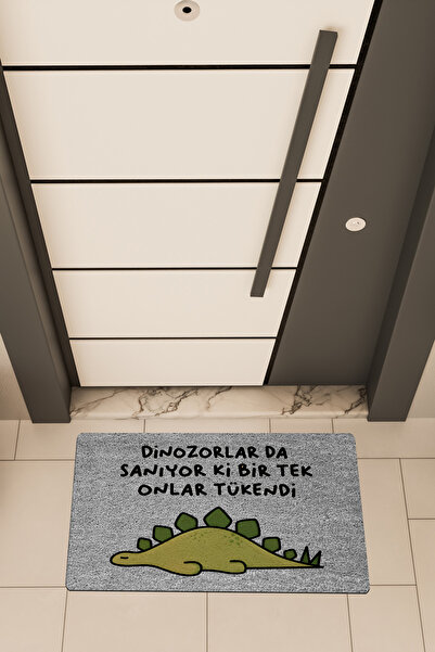 Dormot Deas Home, Digital Printing, Humorous Welcome, Dinosaurs Themed, Door Mat