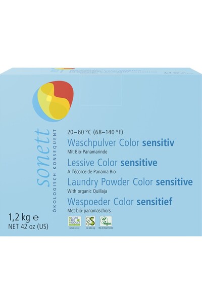 Sonett Detergent pudră pentru rufe colorate, cu formule delicate, 1.2kg