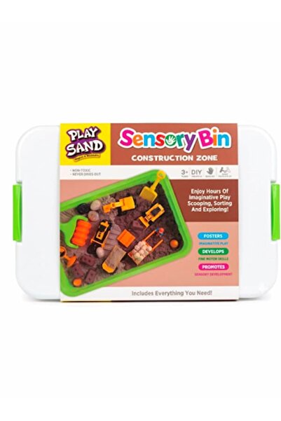 Play Sand Sensory Bin Construction Zone