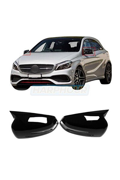 Mercedes A Serisi W176 Uyumlu Yarasa Ayna Kapağı Pianoblack İthal Abs Plastik A+ Kalite