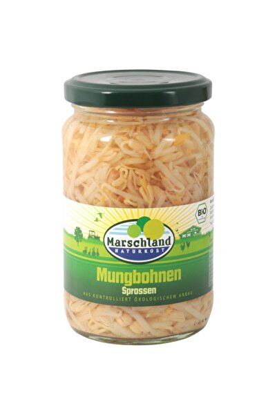 Marschland Germeni organici de fasole mung în borcan, 330g