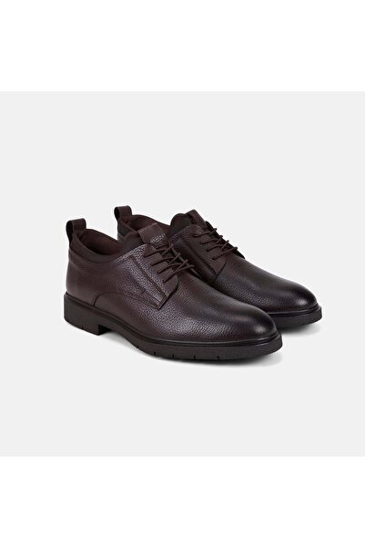 Desa Men's Brown Lace-Up Flexible Ankle Leather Classic Shoes
