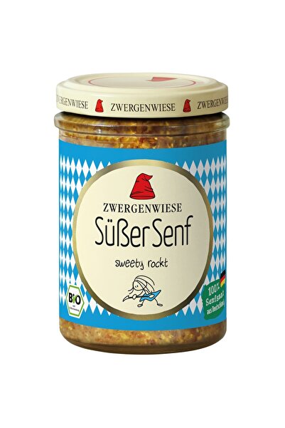 Zwergenwiese Muștar dulce bavarez organic, fără gluten, 160ml