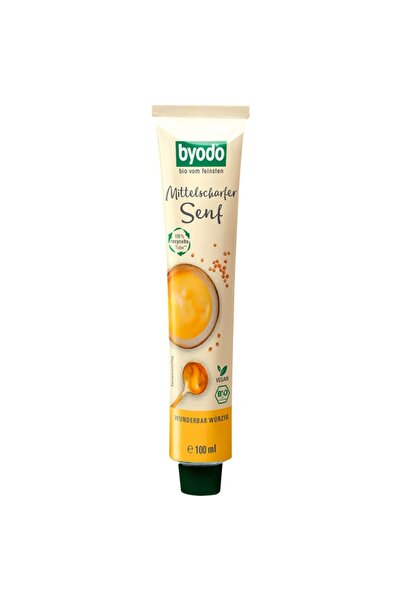Byodo Muștar ușor picant, fără gluten, în tub ecologic, 100ml