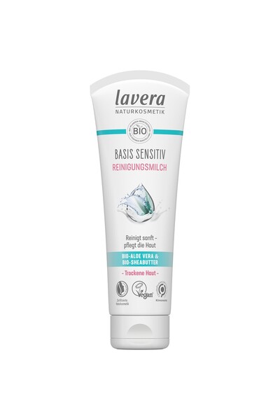 Lavera Lapte demachiant cu aloe vera organică și unt de shea organic pentru p...