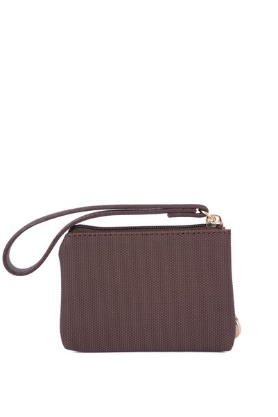U.S. Polo Assn. Mini portofoliu și geantă clutch maro pentru femei Usc26764