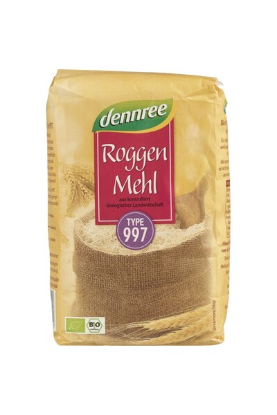 Dennree Făină de secară tip 997 bio, 1kg