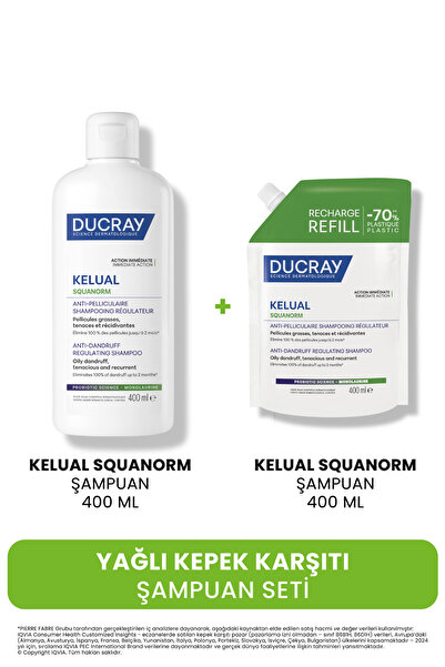Ducray YAĞLI KEPEK KARŞITI ŞAMPUAN SETİ