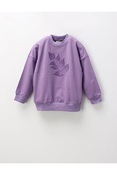 MiniKids Μπλούζα Sweet Leaf, μωβ
