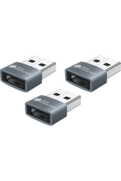 Good Connections Μετατροπέας USB-A αρσενικό σε USB-C θηλυκό Γκρι 1 τεμάχιο US...