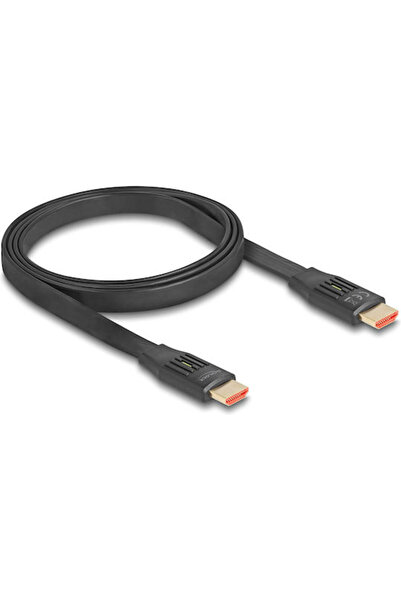 DELOCK Επίπεδο καλώδιο HDMI αρσενικό - HDMI αρσενικό 5μ Μαύρο Κωδικός: 81004