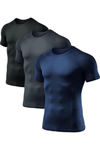GENERAL ATHLIO mens Bts02 Baselayer Tops Short Sleeve (pack of 3)