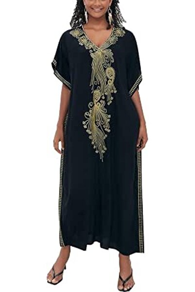 GENERAL Women Roomy Nightgown Long Loungewear Kimono Cardigan Beach Dress Bik...