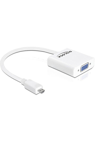 DELOCK Μετατροπέας micro HDMI αρσενικό σε VGA θηλυκό Λευκό 1 τεμάχιο 65347