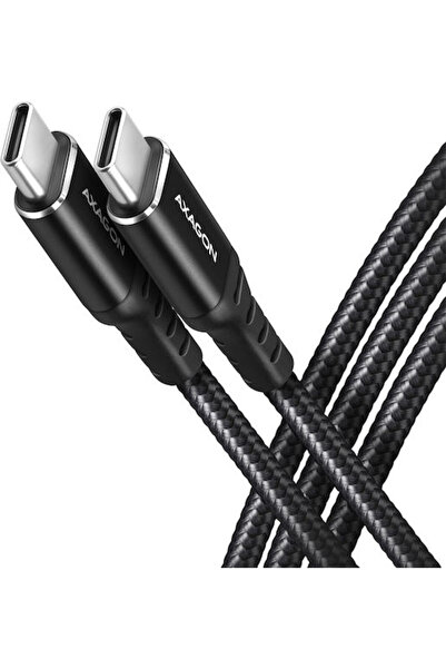 Axagon Πλεγμένο Καλώδιο USB 3.2 USB-C Αρσενικό - USB-C 60W PD Μαύρο 3μ BUCM3-...