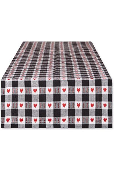 DII Valentine's Day Table Top Collection, Table Runner, 14x108, Hearts Collage